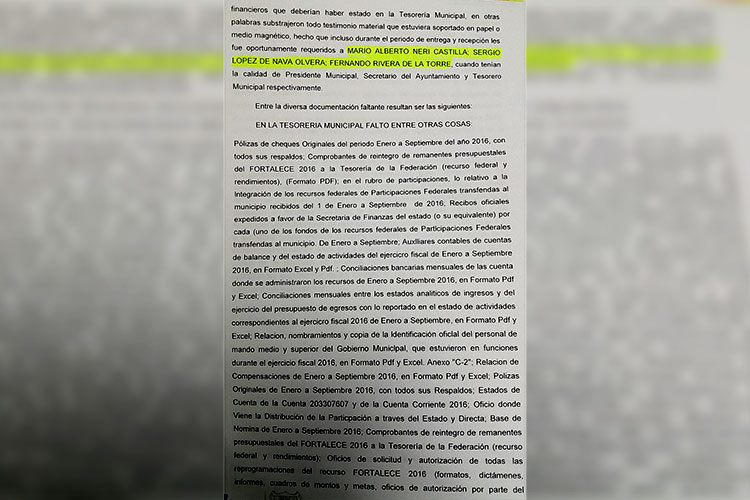 Nueva denuncia contra exalcalde de Madero