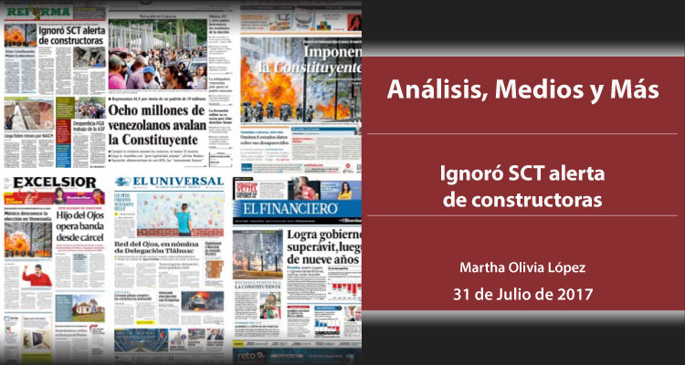 Ignoró SCT alerta de constructoras