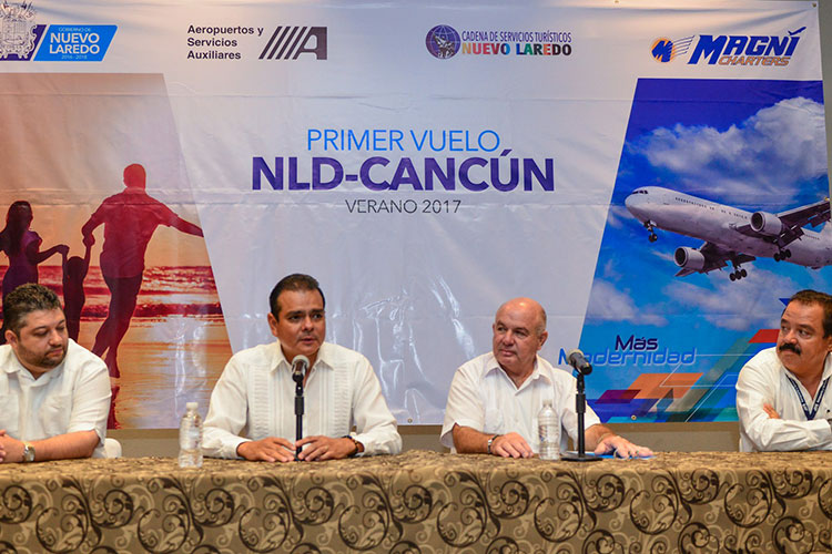 Hace historia NLD con la salida del primer vuelo directo a Cancún
