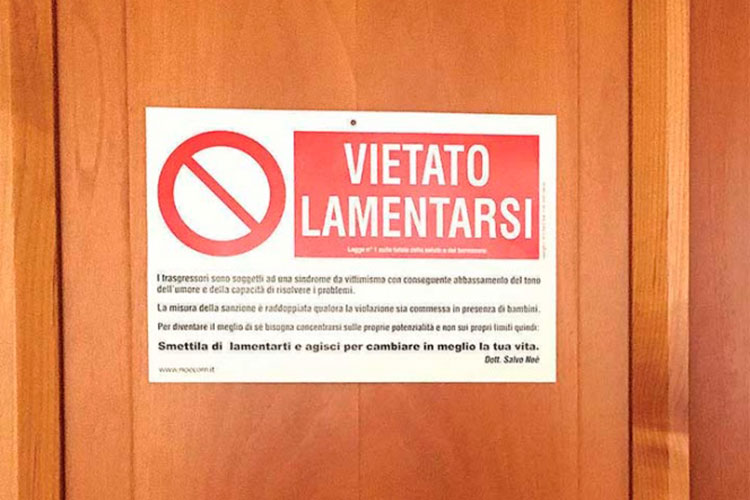 El Papa ‘prohibe quejarse’