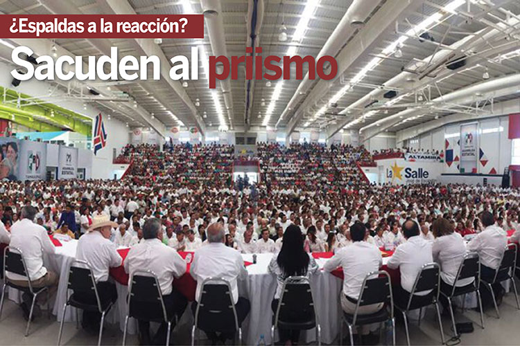 Militancia estruje a la cúpula del PRI