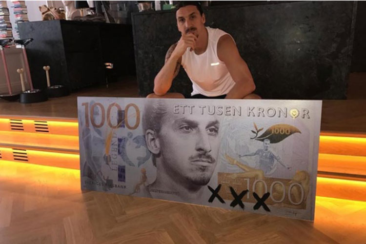 Ibrahimovic es imagen de billete sueco