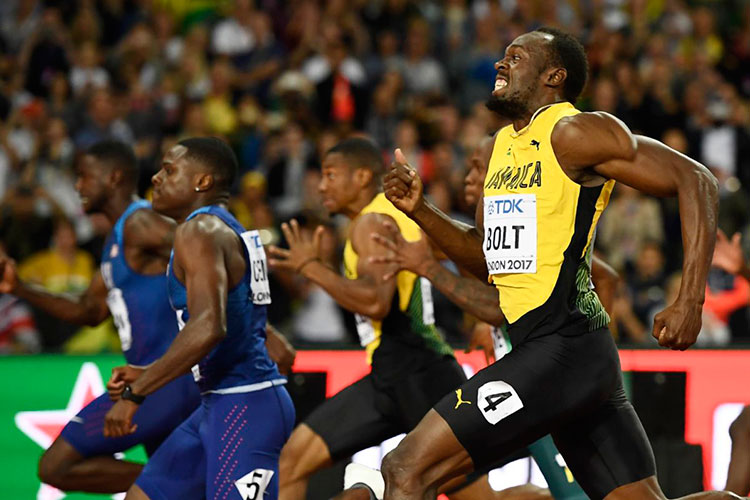 Usain Bolt queda en tercer lugar en su adiós al atletismo