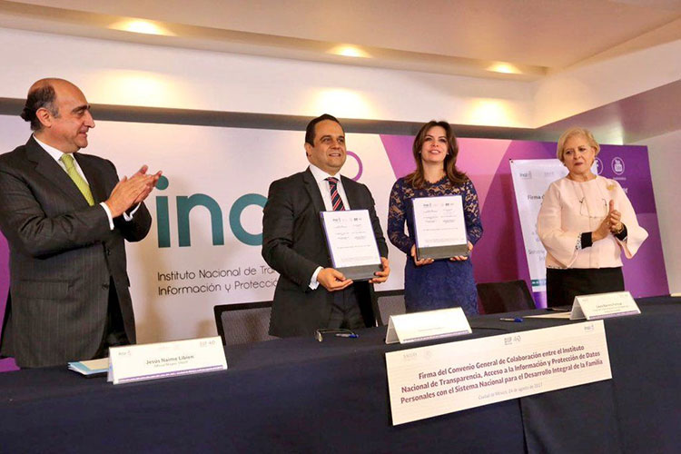 INAI y DIF suscriben convenio para fortalecer la transparencia y protección de datos