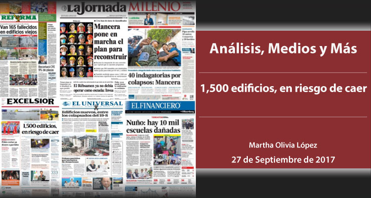 1,500 edificios, en riesgo de caer