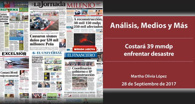 Costará 39 mmdp enfrentar desastre
