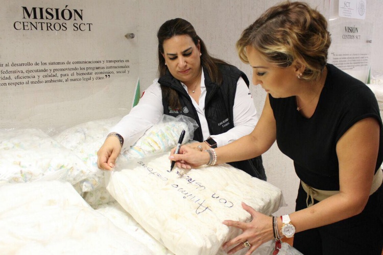 Dona DIF Victoria 6 mil pañales para damnificados de Chiapas y Oaxaca