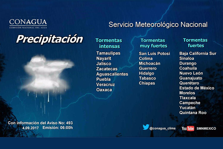 Seguirán “tormentas intensas” en Tamaulipas