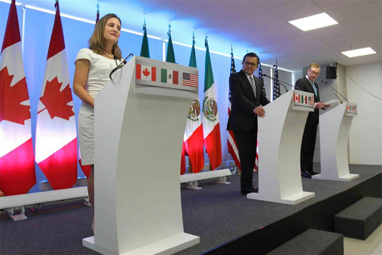 Continúa negociación del TLCAN, esperamos respuesta de Estados Unidos: Canadá