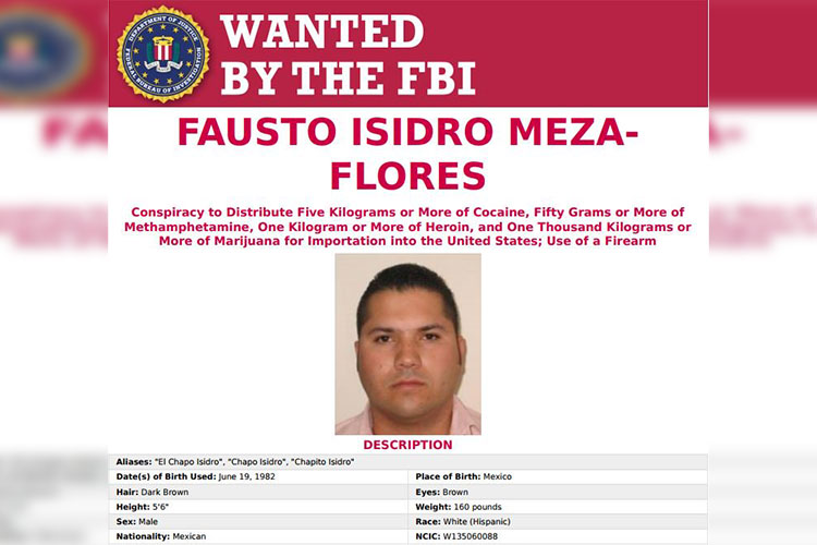 El FBI ofrece 5 mdd por datos para capturar a ‘el Chapo Isidro’