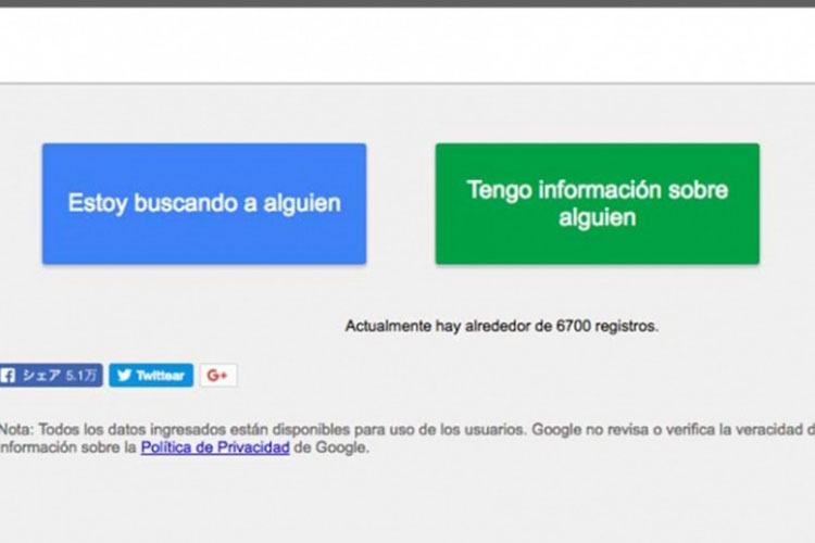 Google activa herramienta para localización de personas