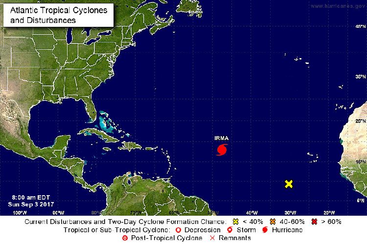 Huracán ‘Irma’ evoluciona a categoría 3