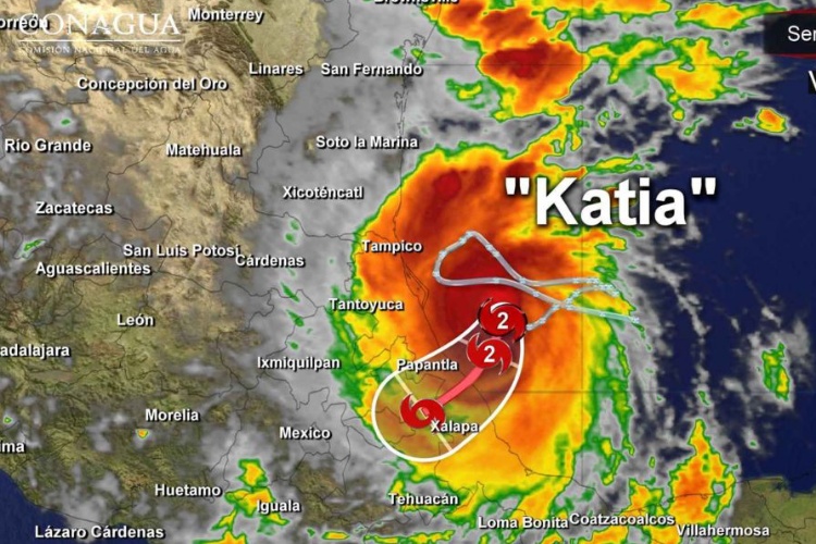 “Alerta Roja” ante el arribo de “Katia”