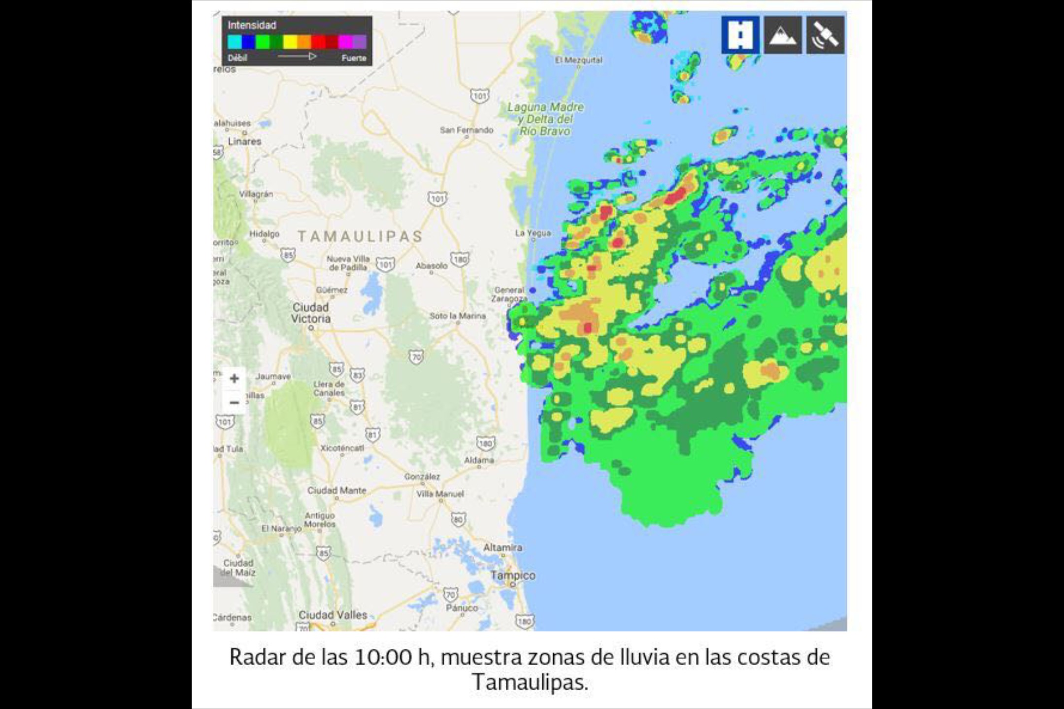 Katia provoca lluvias intensas en Tamaulipas