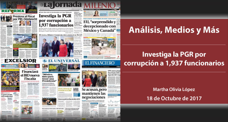 Investiga la PGR por corrupción a 1,937 funcionarios
