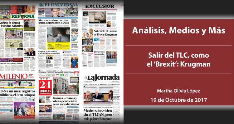 Salir del TLC, como el ‘Brexit’: Krugman