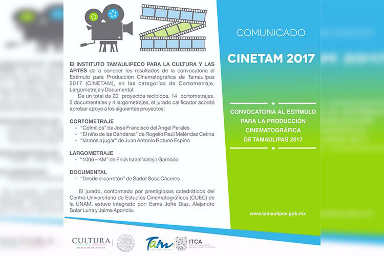 Tamaulipecos desarrollarán cinco proyectos de Cine