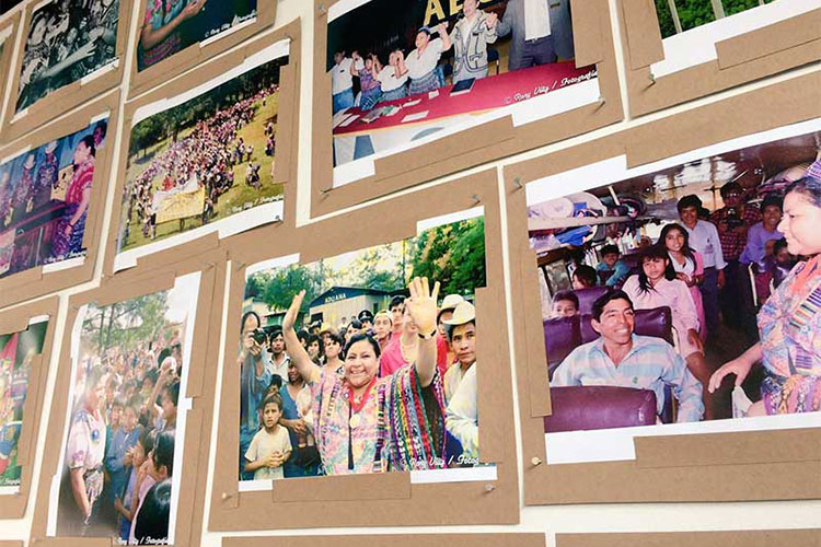 Mariachi y baile en festejo de Rigoberta Menchú por Nobel de la Paz