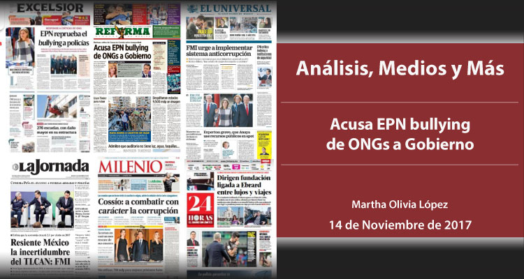 Acusa EPN bullying de ONGs a Gobierno