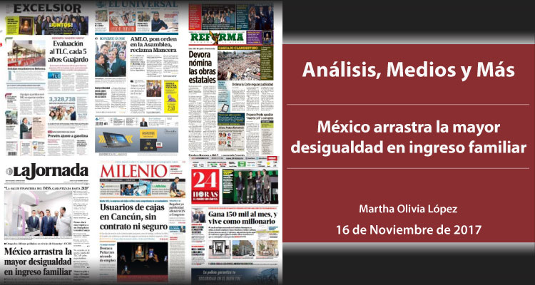 México arrastra la mayor desigualdad en ingreso familiar