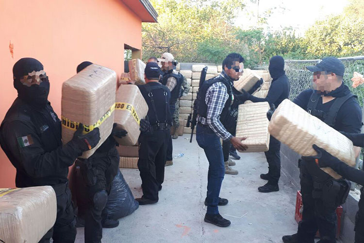 Policía Estatal frena cruce de droga a Estados Unidos