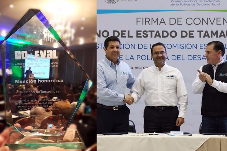 Gobierno de Tamaulipas recibe reconocimiento por buenas prácticas en política social