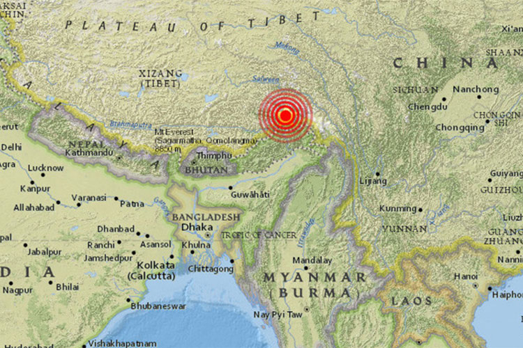 Sismo de magnitud 6.3 sacude el Tíbet e India