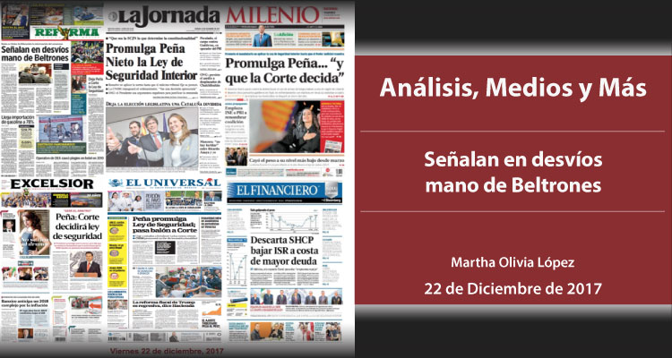 Señalan en desvíos mano de Beltrones