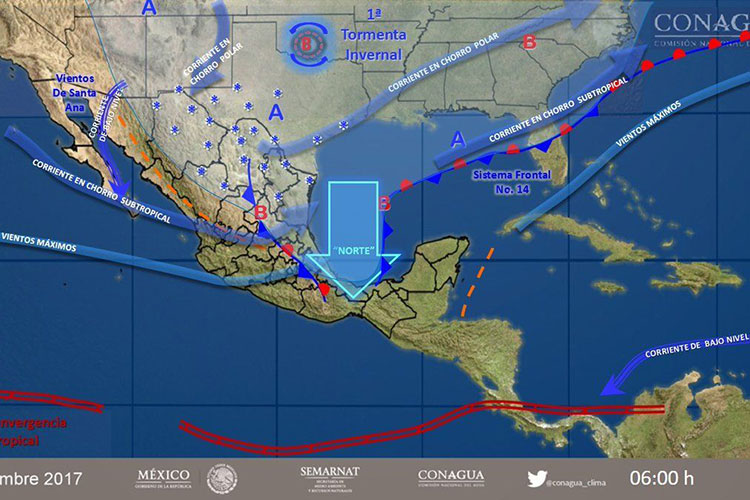 Continuará el frío y lluvias en gran parte del país