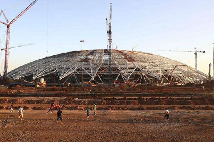 Rusia presenta retrasos en uno de los 12 estadios mundialistas
