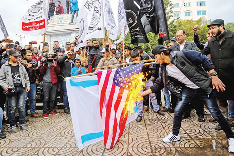 Trump desata la cólera de palestinos