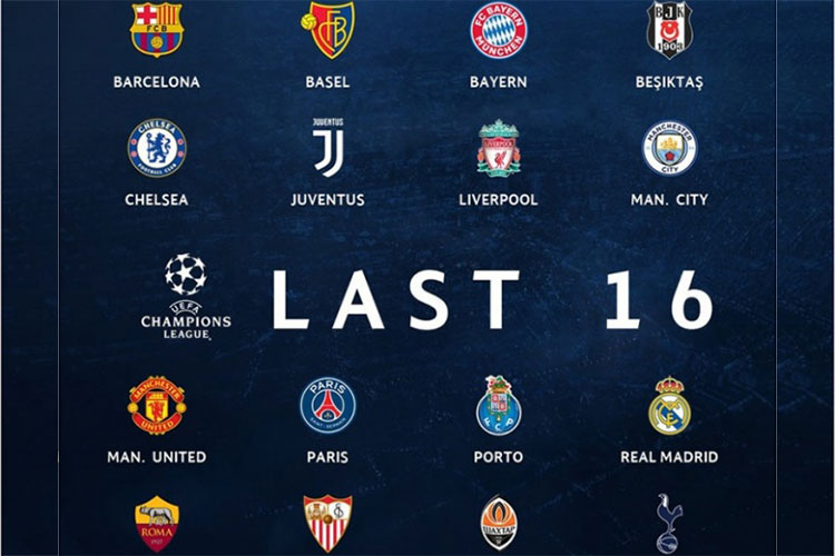 Listos los 16 invitados a los octavos de final de la Champions