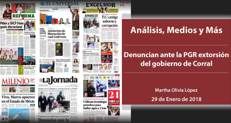 Denuncian ante la PGR extorsión del gobierno de Corral
