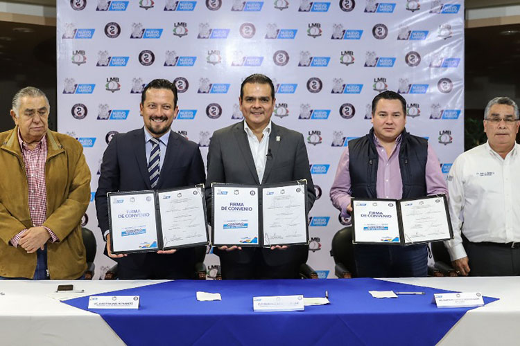 Firma Municipio convenio de colaboracion con Liga Mexicana de Beisbol y ‘Tecolotes’