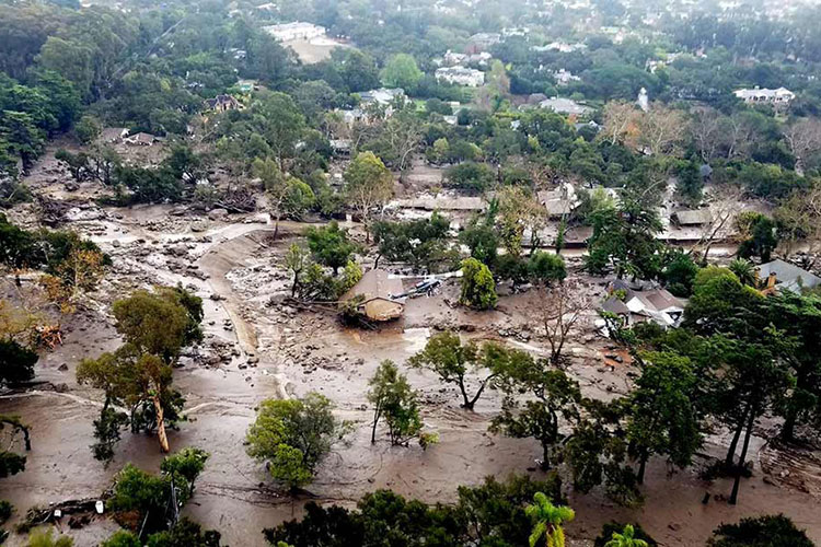 Suben a 19 los muertos por aludes en California