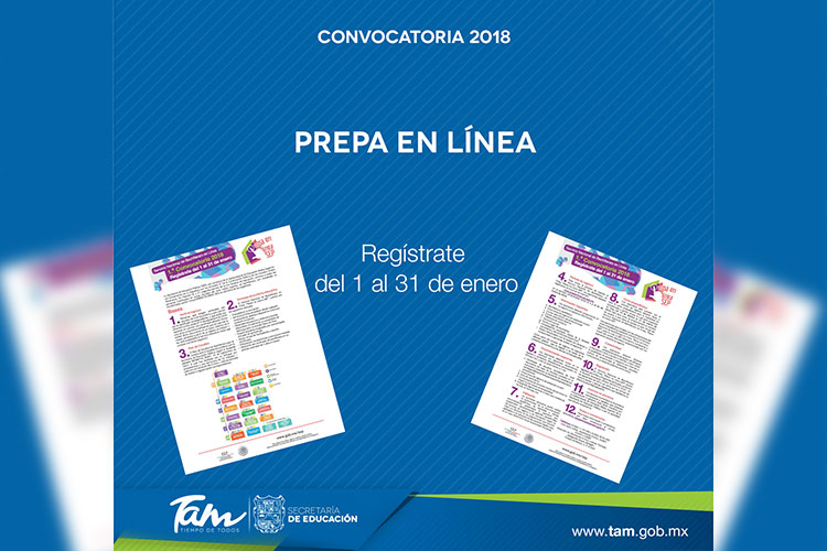 SEP invita a cursar Prepa en Línea 2018