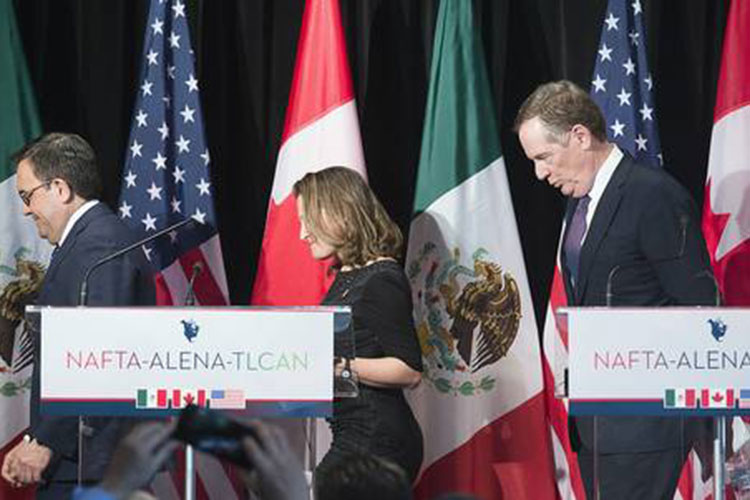 Concluye la sexta ronda del TLCAN con magro avance