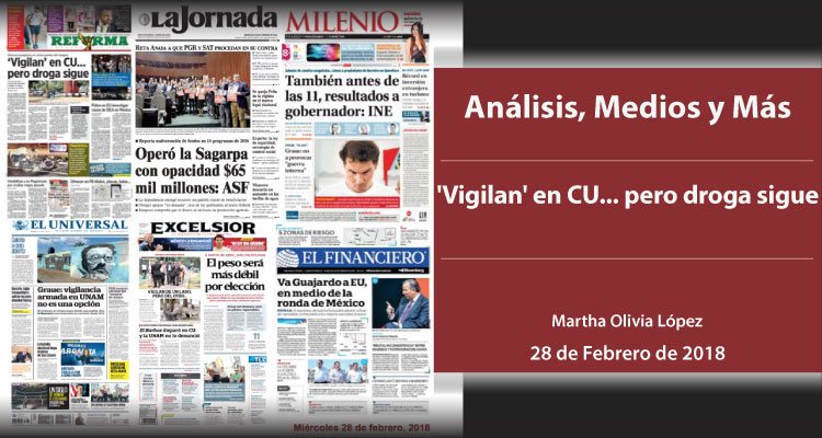 ‘Vigilan’ en CU… pero droga sigue