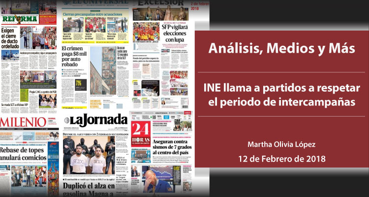 INE llama a partidos a respetar el periodo de intercampañas