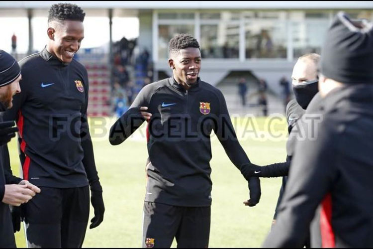 Dembélé se reincorpora a entrenamientos del Barcelona