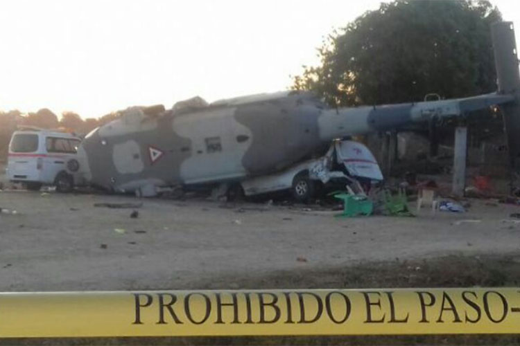Son 13 descensos tras caída de helicóptero en Oaxaca: Fiscalía