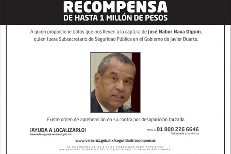 Ofrecen 1 mdp por localizar a exsubsecretario de seguridad de Veracruz