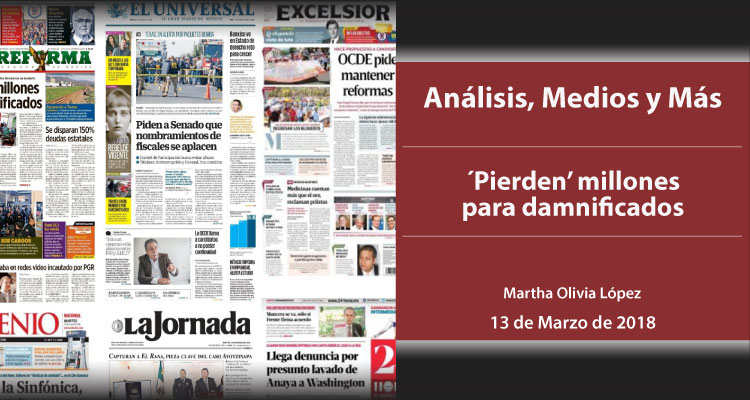 ´Pierden’ millones para damnificados