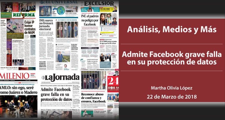 Admite Facebook grave falla en su protección de datos