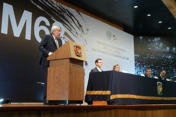 UNAM conmemorará 50 años del ‘Movimiento del 68’
