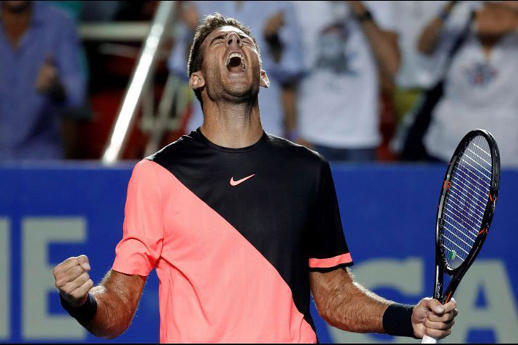 Del Potro vence a Thiem y avanza a semifinal del Abierto Mexicano