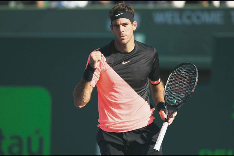 Del Potro mantiene su paso invicto en Miami
