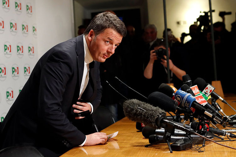 Renuncia Renzi tras derrota en elecciones de Italia
