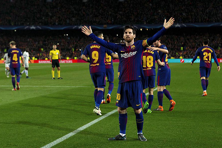 Messi llega al centenario y guía al Barça a cuartos