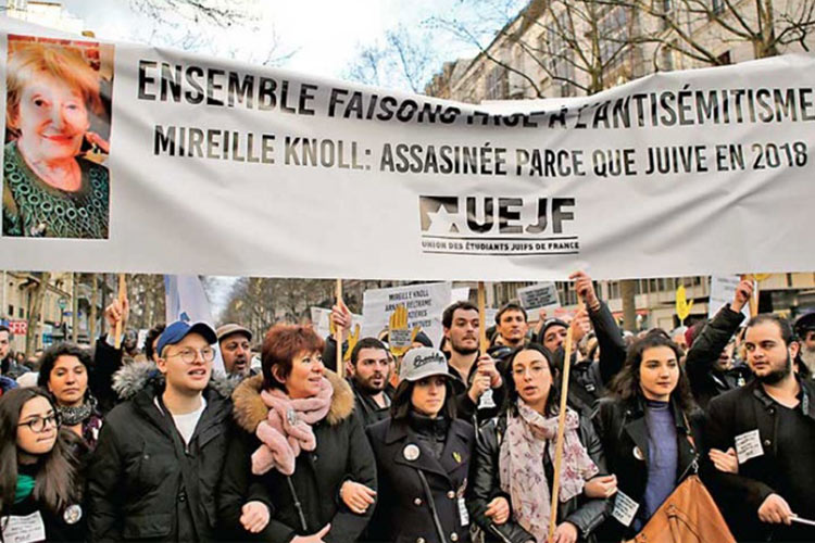 Marchan en Francia por sobreviviente del Holocausto